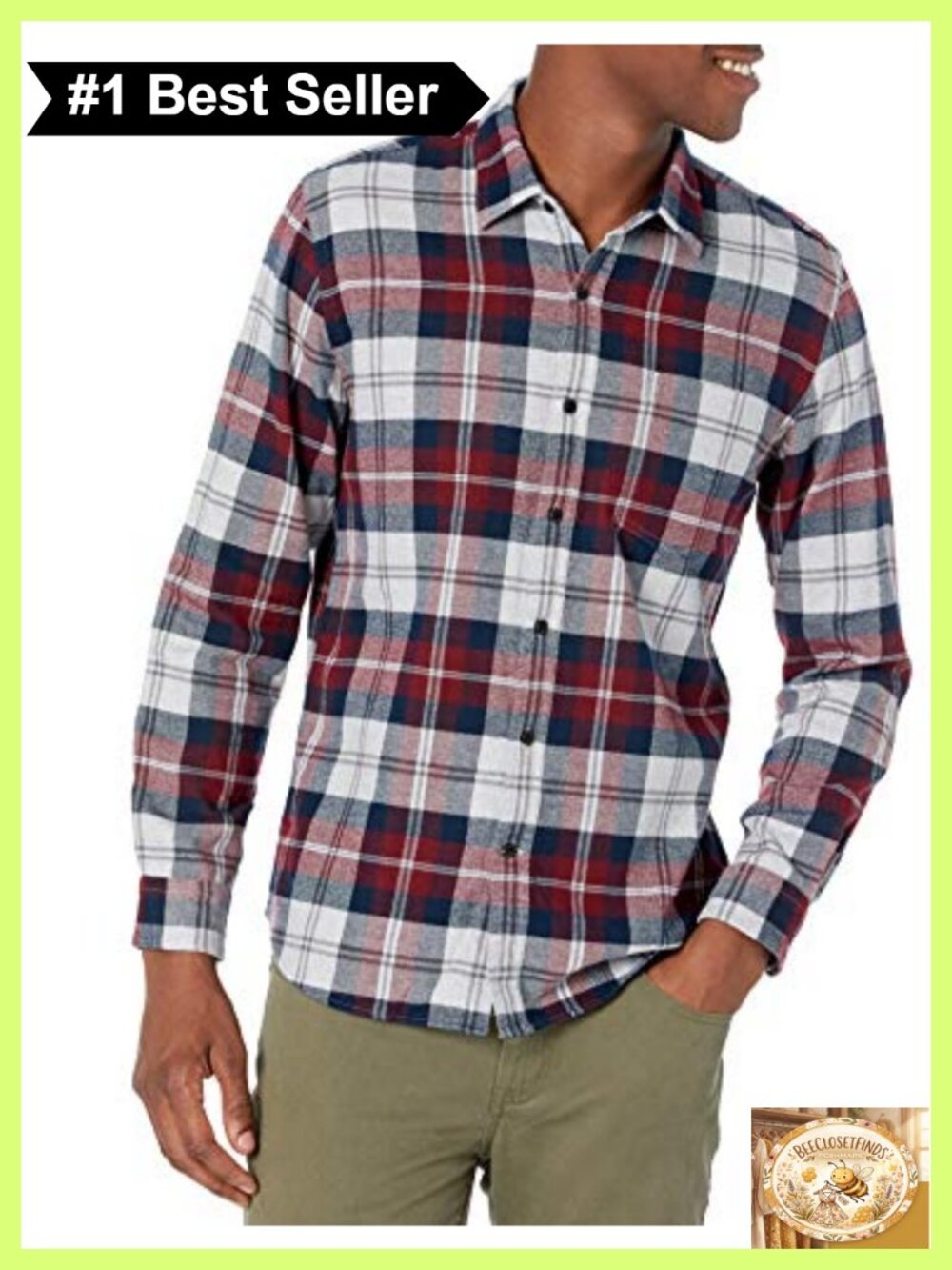 Slim Fit Long Sleeve Button Down Flannel Shirt